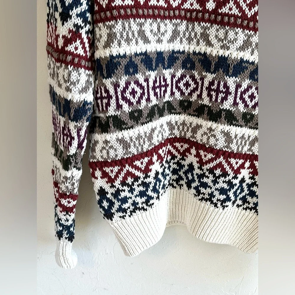 Old School Clothing Co. Vintage Oversized Grandpa Chunky Unisex Sweater Sz M